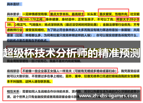 超级杯技术分析师的精准预测 超级杯技术分析师的精准预测