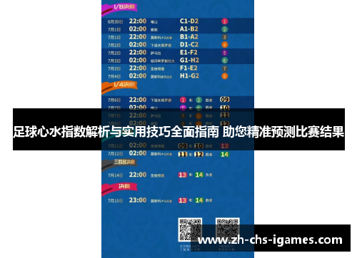 足球心水指数解析与实用技巧全面指南 助您精准预测比赛结果